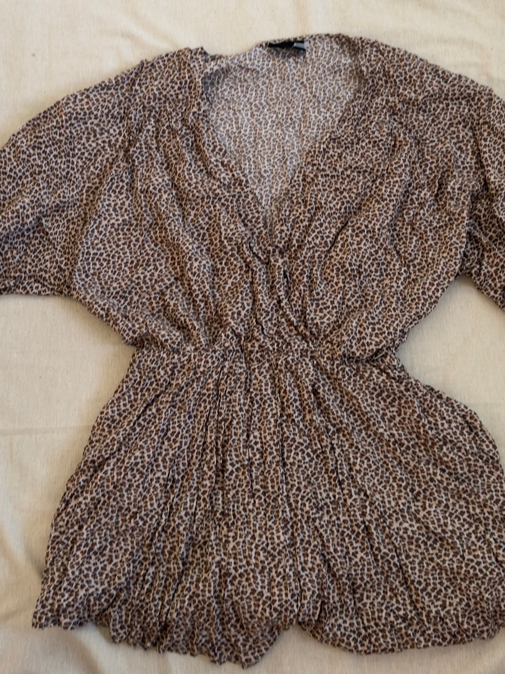 Vici Brown and Black Leopard Print Romper